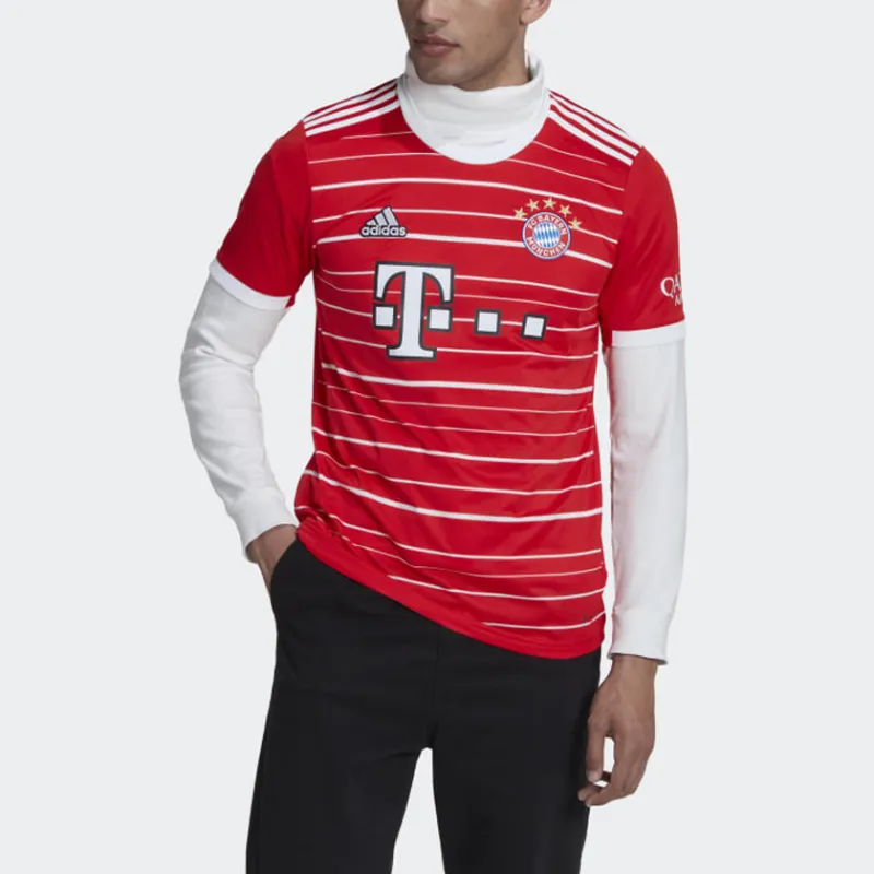 Adidas Bayern Munich Soccer Jersey Men's Red-3