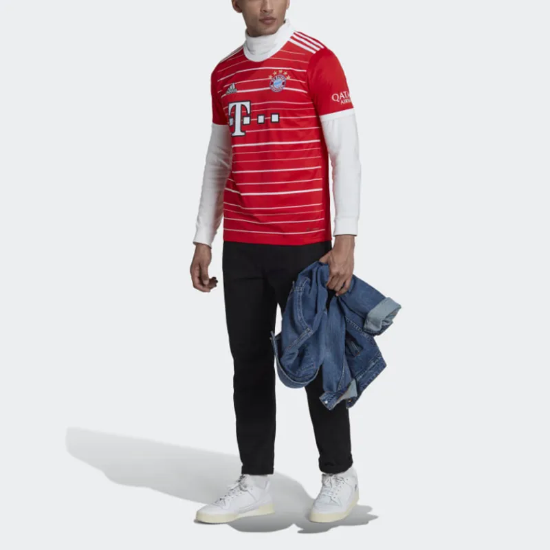 Adidas Bayern Munich Soccer Jersey Men's Red-2