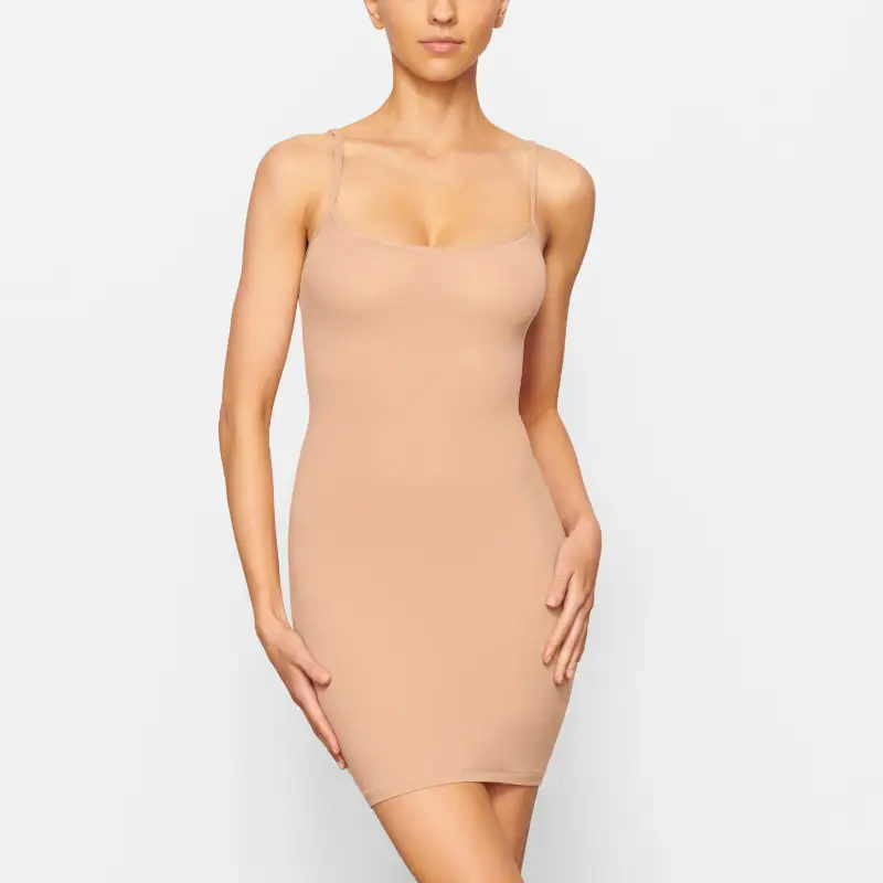 SKIMS FITS EVERYBODY SLIP DRESS Camisole Dress Women's Tawny/OCHRE-1