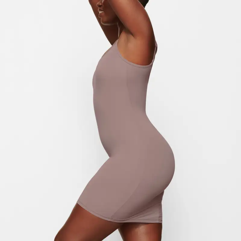 Skims Slip Dresses Women's Burnt Tea Brown-3