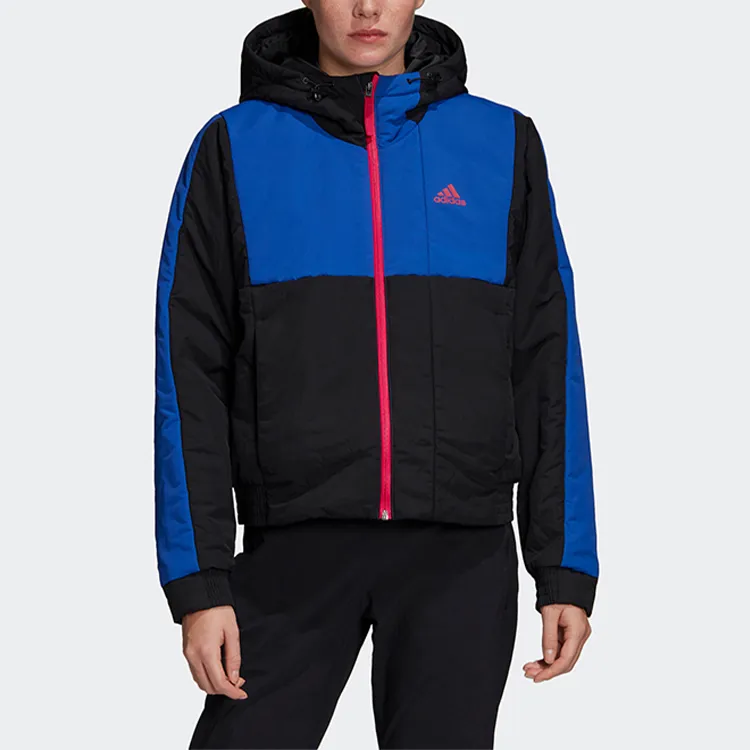 Adidas Puffer Jackets Women's Black Blue Multicolor-2