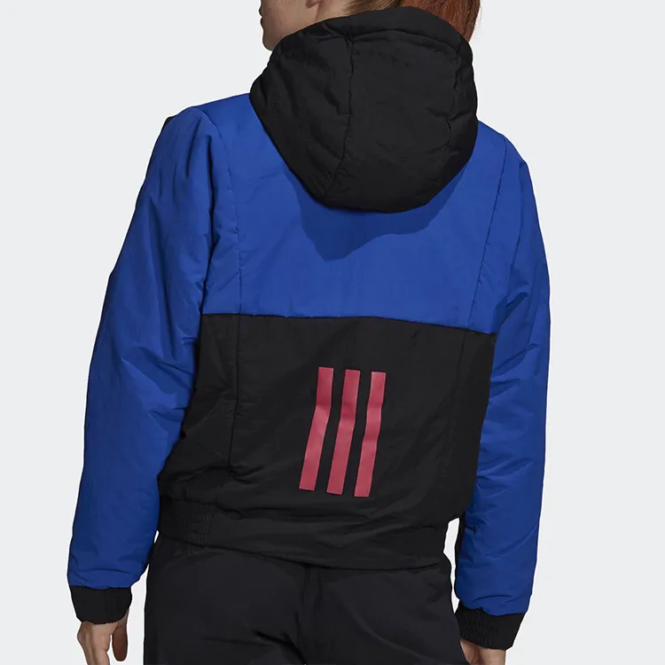 Adidas Puffer Jackets Women's Black Blue Multicolor-3