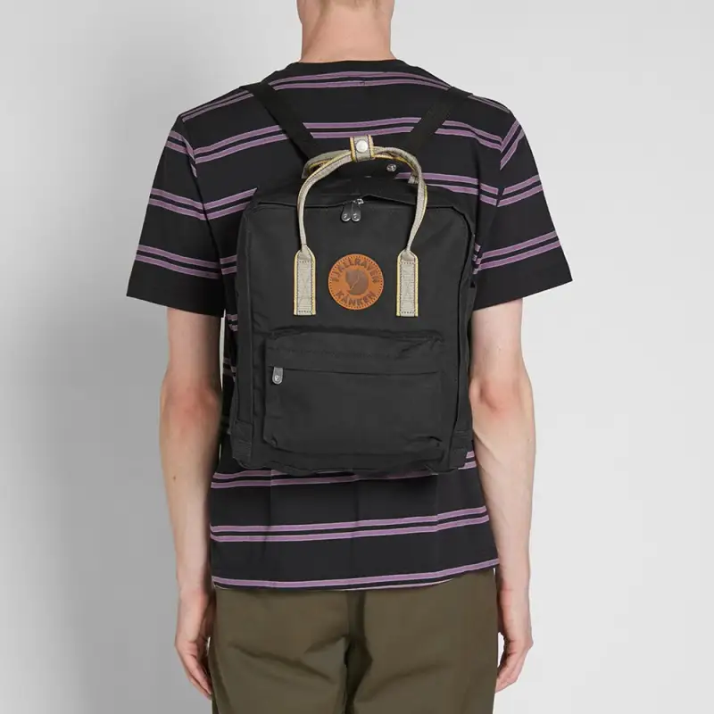 Fjallraven Kanken Recycled Polyester/Organic Cotton Backpack Regular Unisex Black-3