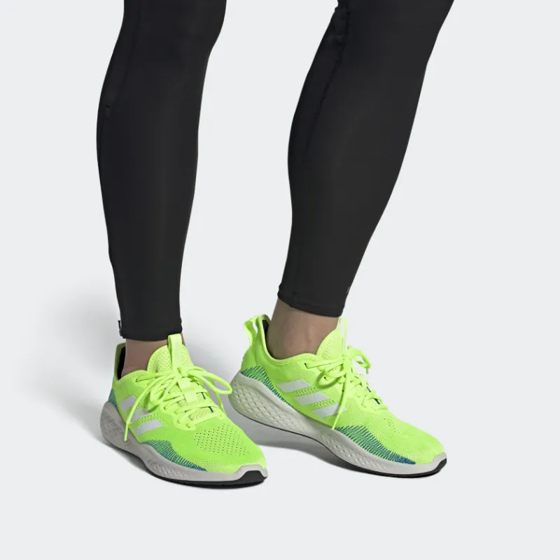 Adidas Fluidflow 1.0 Slip Resistant Breathable Low Top Running Shoes Men's Neon Green-6