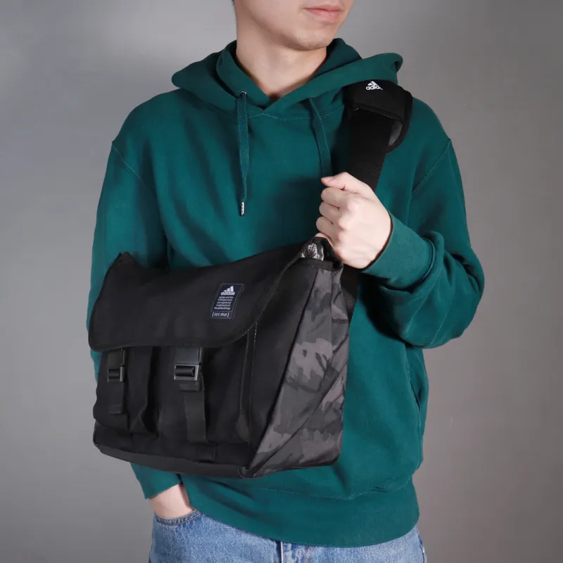 Adidas Recycled Polyester Messenger Bag Crossbody Bags Regular Unisex Black-4