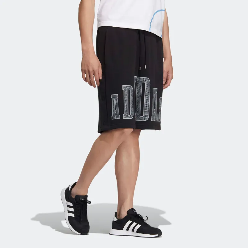 adidas neo Big Logo Print Sports Shorts Black-2