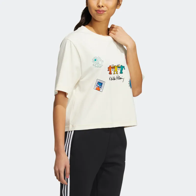 Adidas Neo x · Keith Haring Adidas Neo X Keith Haring T Shirt Women's Ecru-2