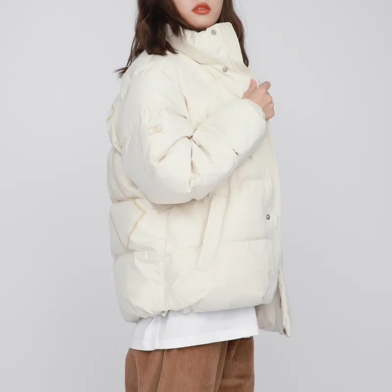 MLB Down Jacket Cropped Unisex Milk White-3