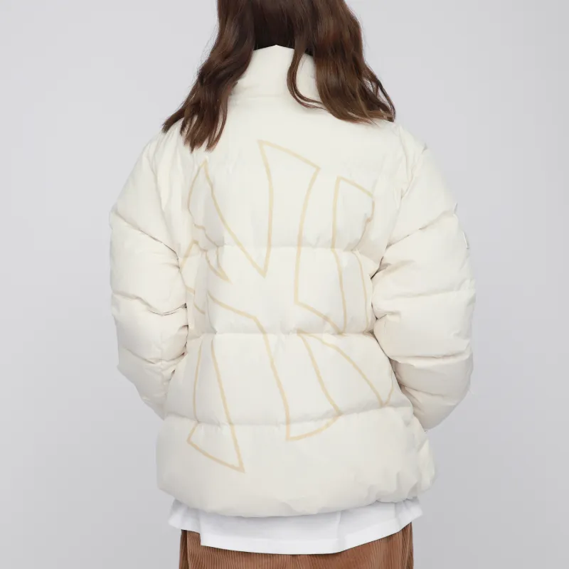 MLB Down Jacket Cropped Unisex Milk White-4