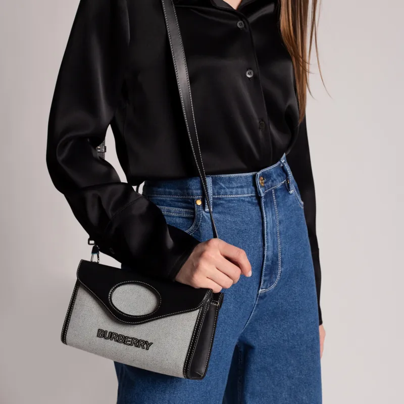Burberry Pocket Crossbody Bag 'Black'-6