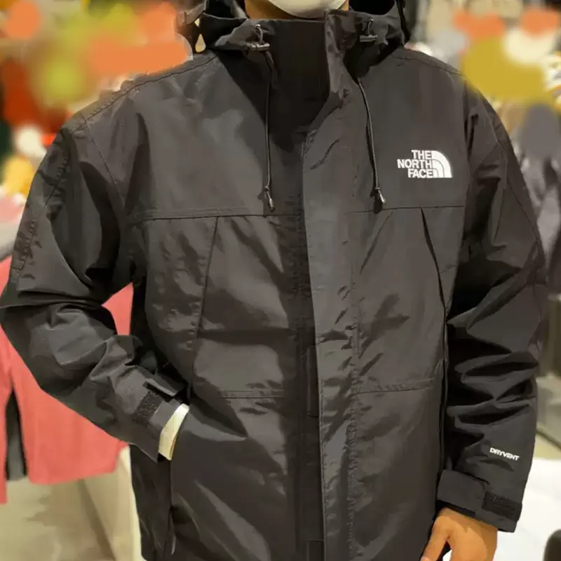 THE NORTH FACE Outdoor Hiking Waterproof And Windproof Windbreaker Jacket Men's Black-3