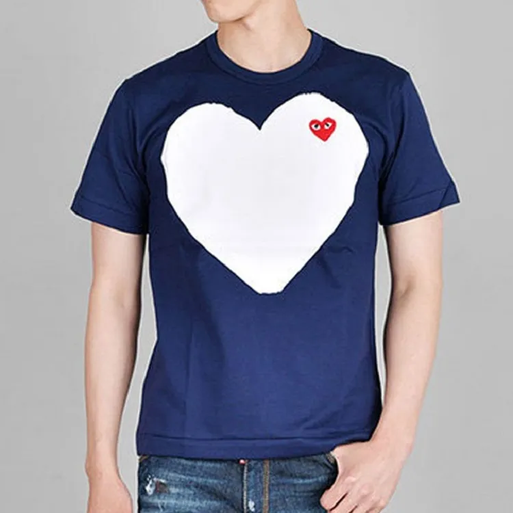 Comme Des Garcons Play White Heart T shirt-3