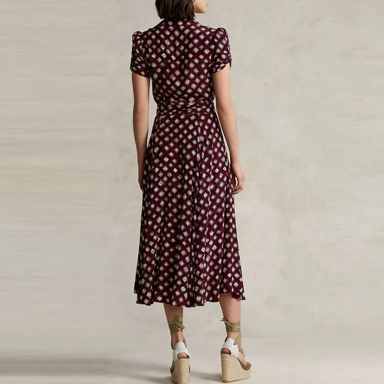 Polo Ralph Lauren Short Sleeved Dress Women's Red-2