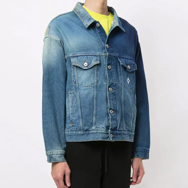 Marcelo Burlon Denim Jackets Men Blue-2