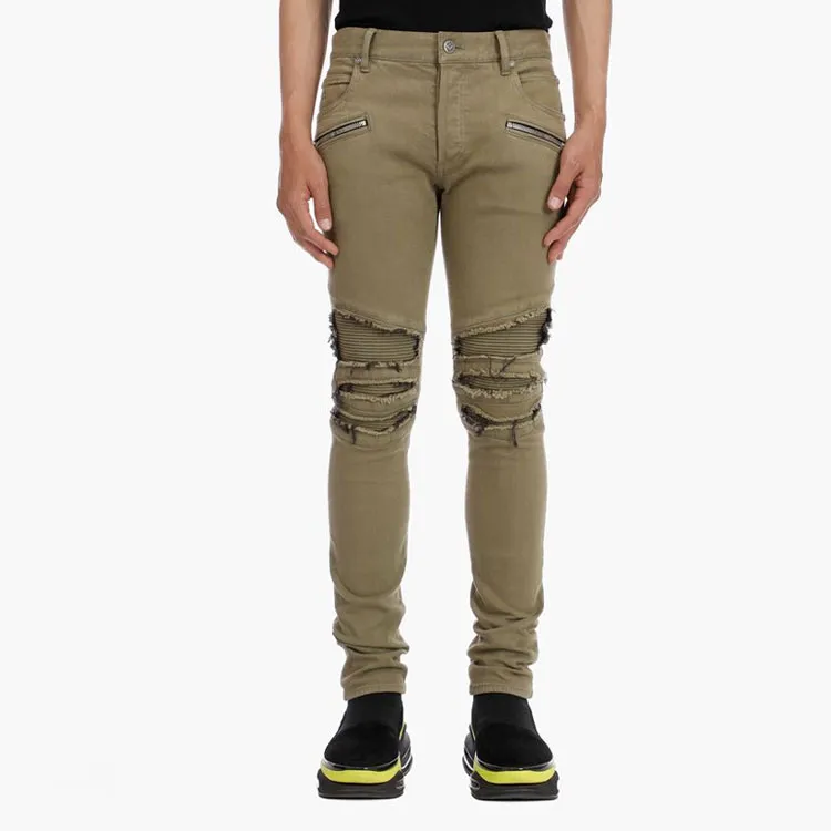 BALMAIN Ripped Multi pocket Skinny Jeans-4