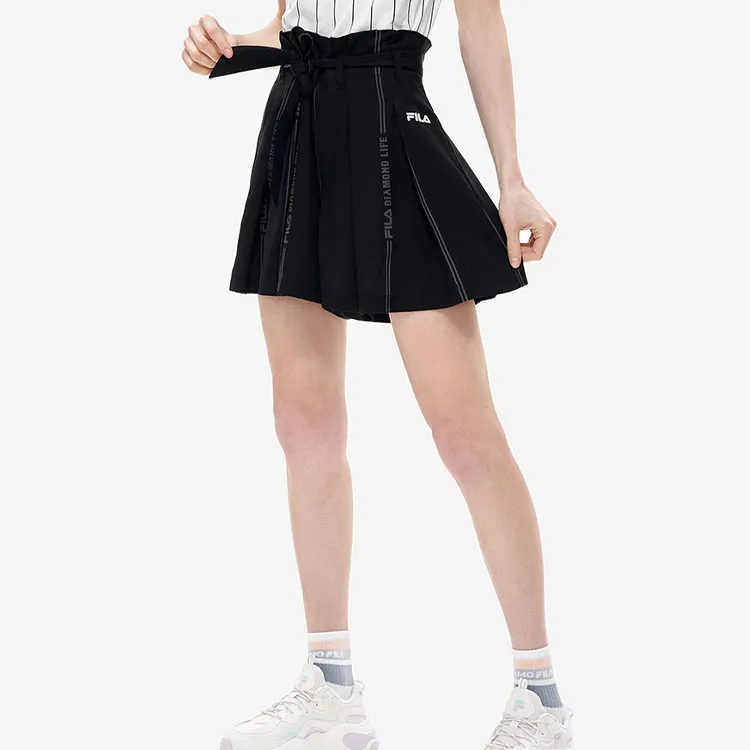 FILA FUSION Casual Short Skirts Women's Black-5