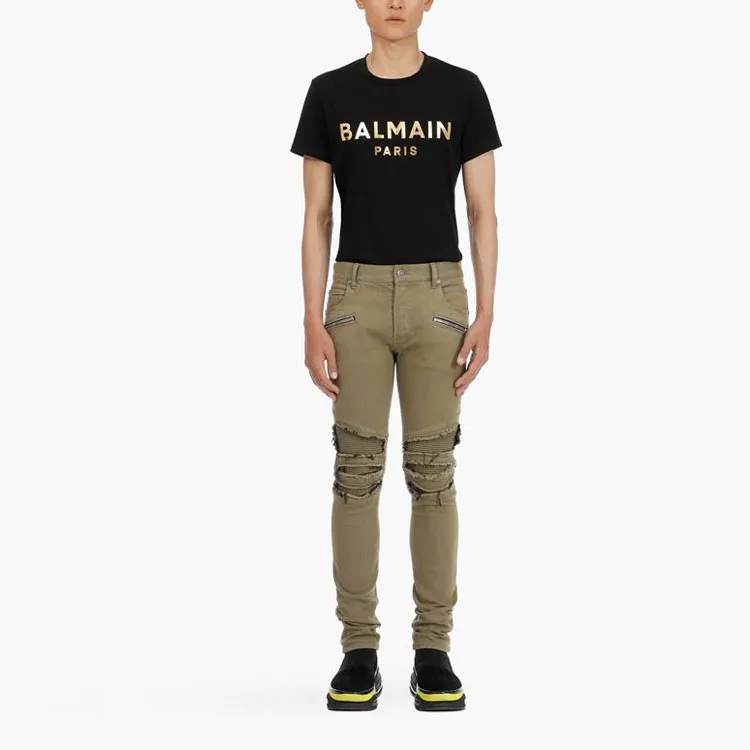 BALMAIN Ripped Multi pocket Skinny Jeans-1