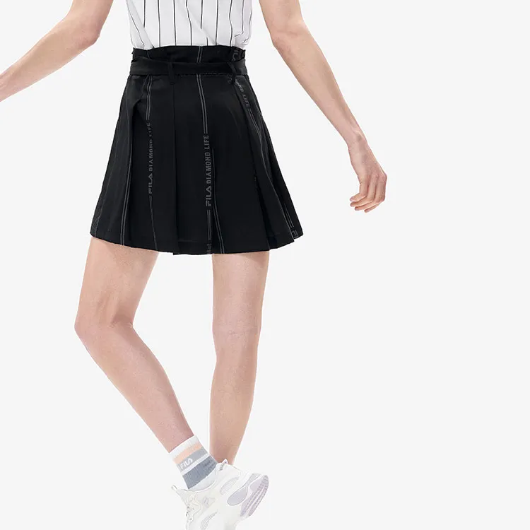 FILA FUSION Casual Short Skirts Women's Black-3