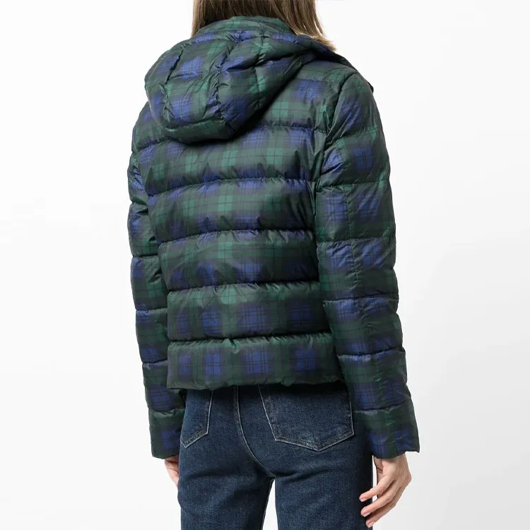Polo Ralph Lauren Down Jacket Women's Blue Green Plaid-4