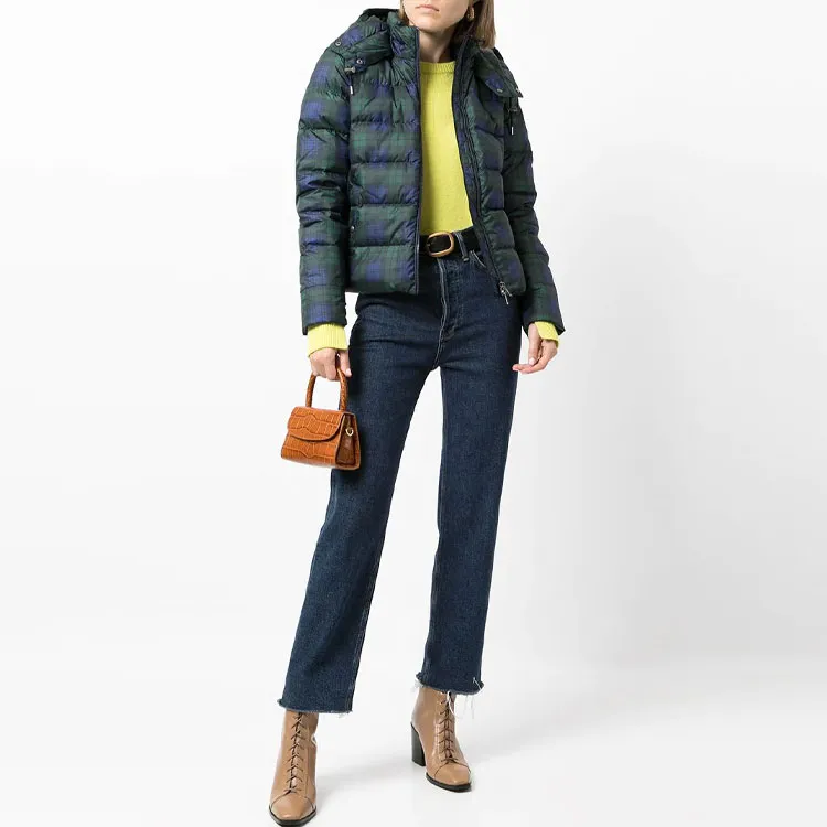 Polo Ralph Lauren Down Jacket Women's Blue Green Plaid-3