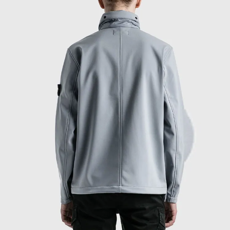 STONE ISLAND LIGHT SOFT SHELL R SERIES SOFT SHELL Jackets & Coats Men's Dusty Gray-5