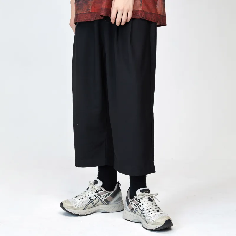 MODITEC Wide Leg Casual Pants Unisex Black-2