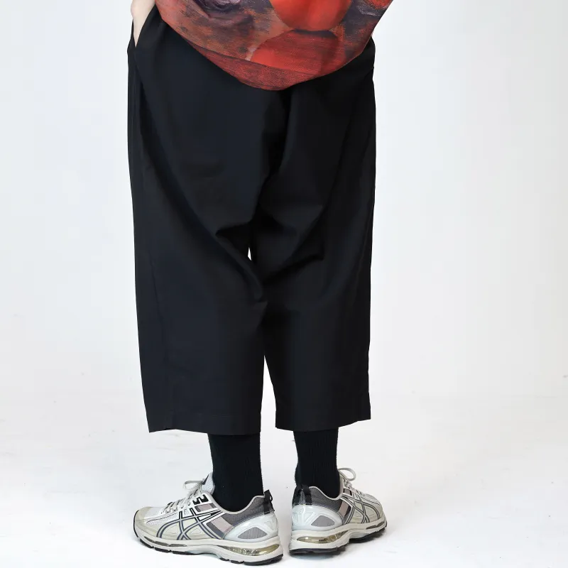 MODITEC Wide Leg Casual Pants Unisex Black-4