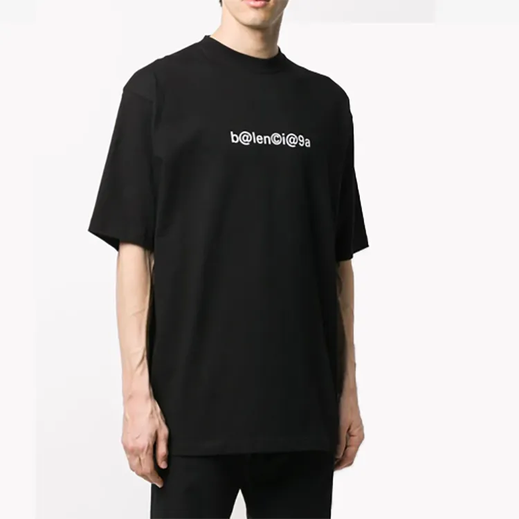 Balenciaga T Shirt Loose Fit Unisex Black-3