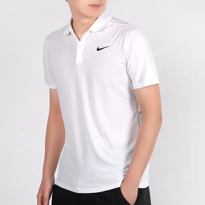 Nike Polo Shirts Men White-3