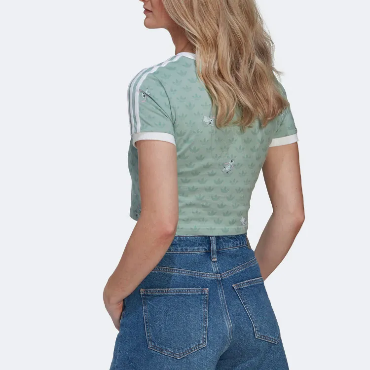 Adidas Originals x Disney Stitch SS22 T Shirt Women's Light Green-1