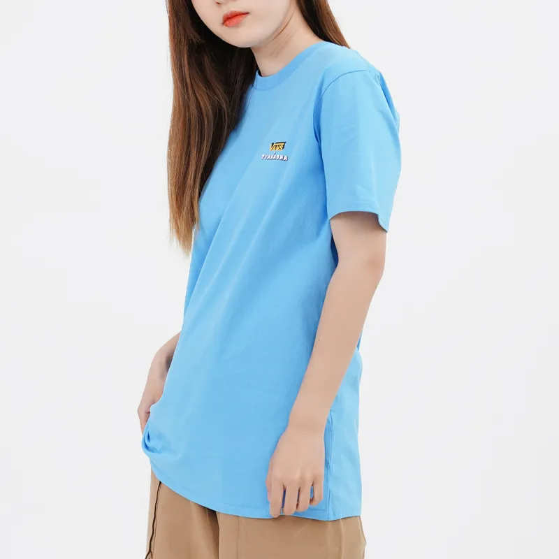 Vans x TYAKASHA Drop Shoulder Sleeve T Shirt Women's Blue-5