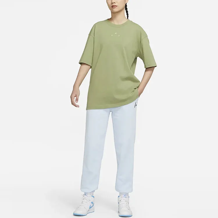 Jordan Drop Shoulder Sleeve T-Shirt Women's Olive Green-2