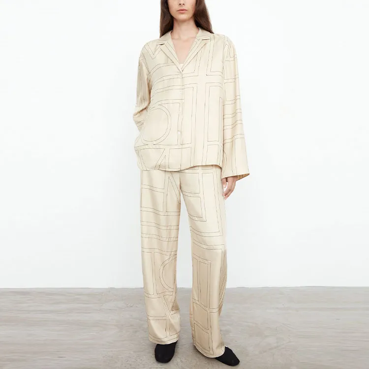TOTEME Monogram Monogram Buttoned Pyjama Shirt-1
