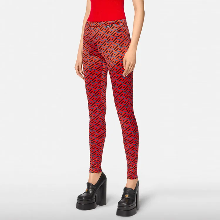 VERSACE Leggings Women's Red-1