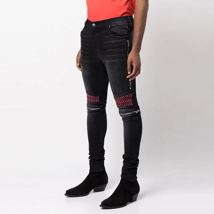 AMIRI Pink Velvet Pj MX2 Skinny Jeans-3