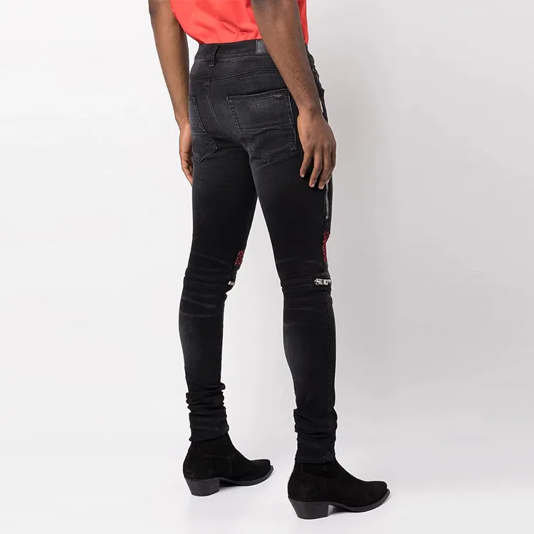 AMIRI Pink Velvet Pj MX2 Skinny Jeans-2