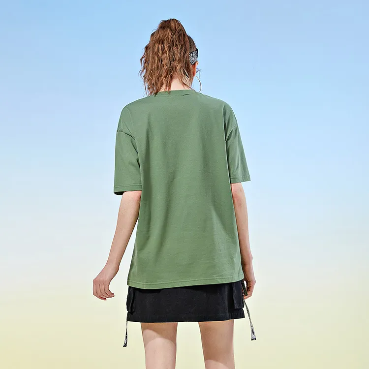 Kappa HAIZEIWANG Straight T-Shirt Unisex Quiet Green-2