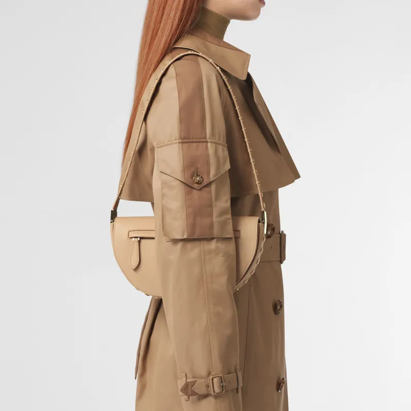 Burberry Olympia Leather Shoulder Bag Crossbody Bag Handbag Small Size Women's Light Brown-7
