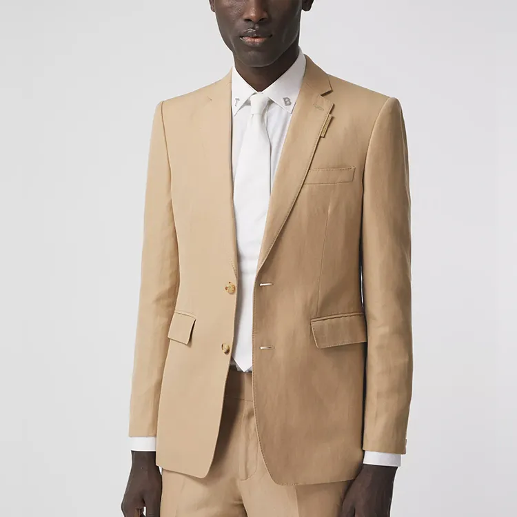 Burberry Business Suit Coat Men's Yellow-4