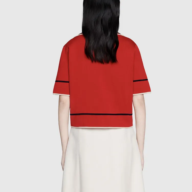 GUCCI Polo Shirts Women's Red-1