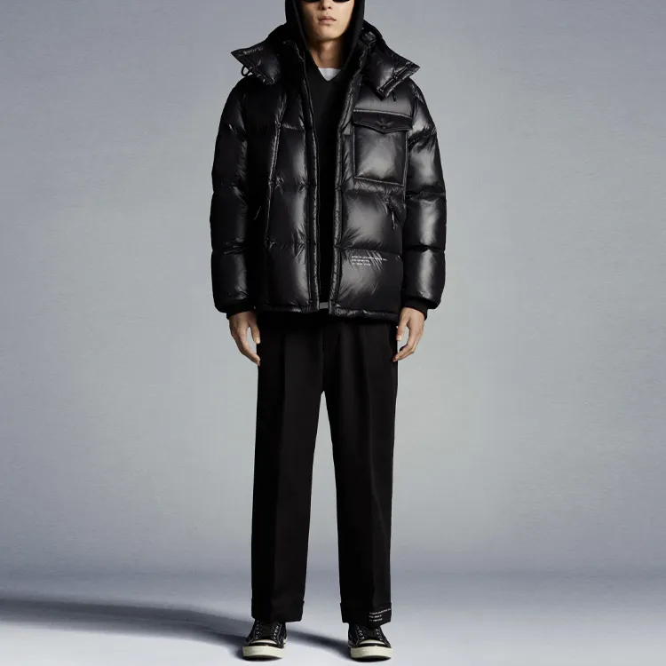 Fragment Design X MONCLER GENIUS MONCLER GENIUS X Fujiwara Hiroshi FRGMT Down Jackets Unisex Black-1