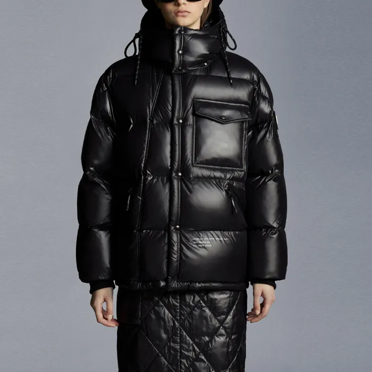 Fragment Design X MONCLER GENIUS MONCLER GENIUS X Fujiwara Hiroshi FRGMT Down Jackets Unisex Black-2