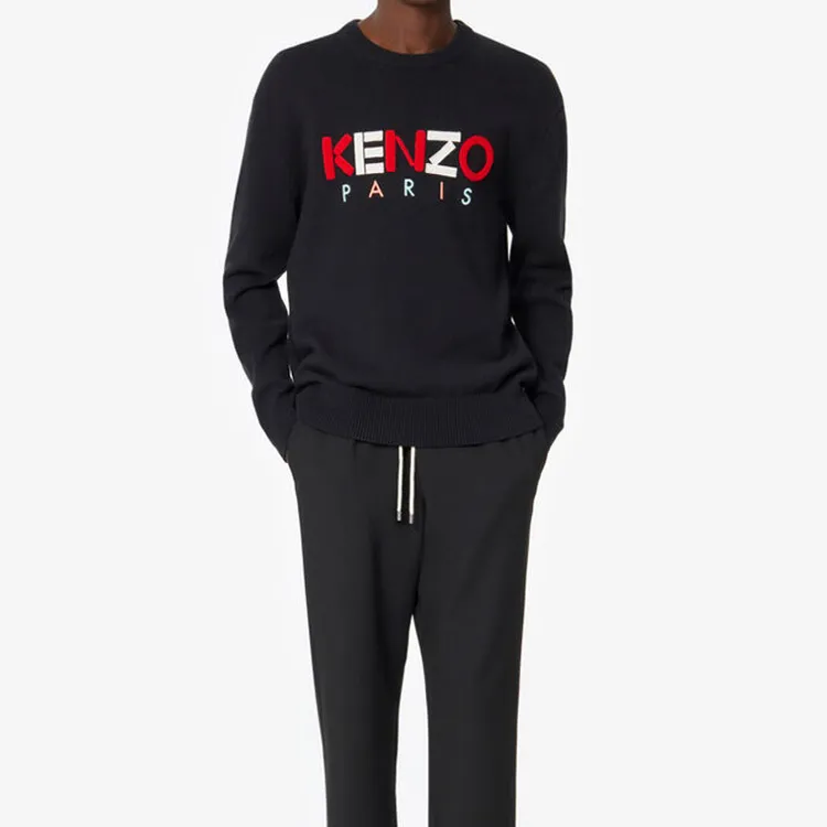 KENZO Letter Logo Sweaters Men Black-2