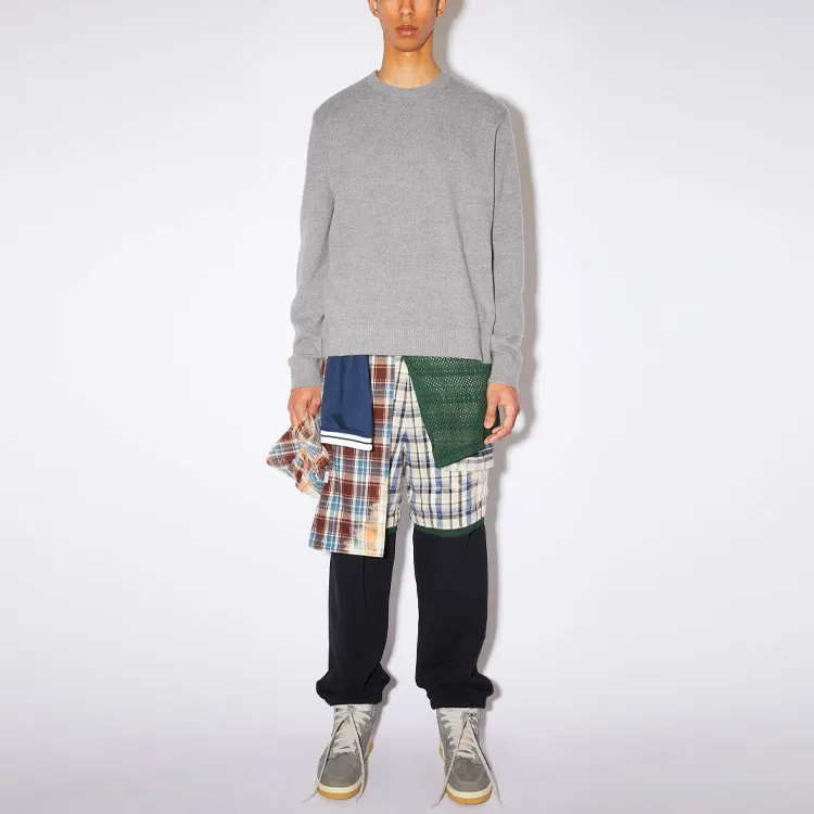 Acne Studios Face Logo Patch Crewneck Sweater-1