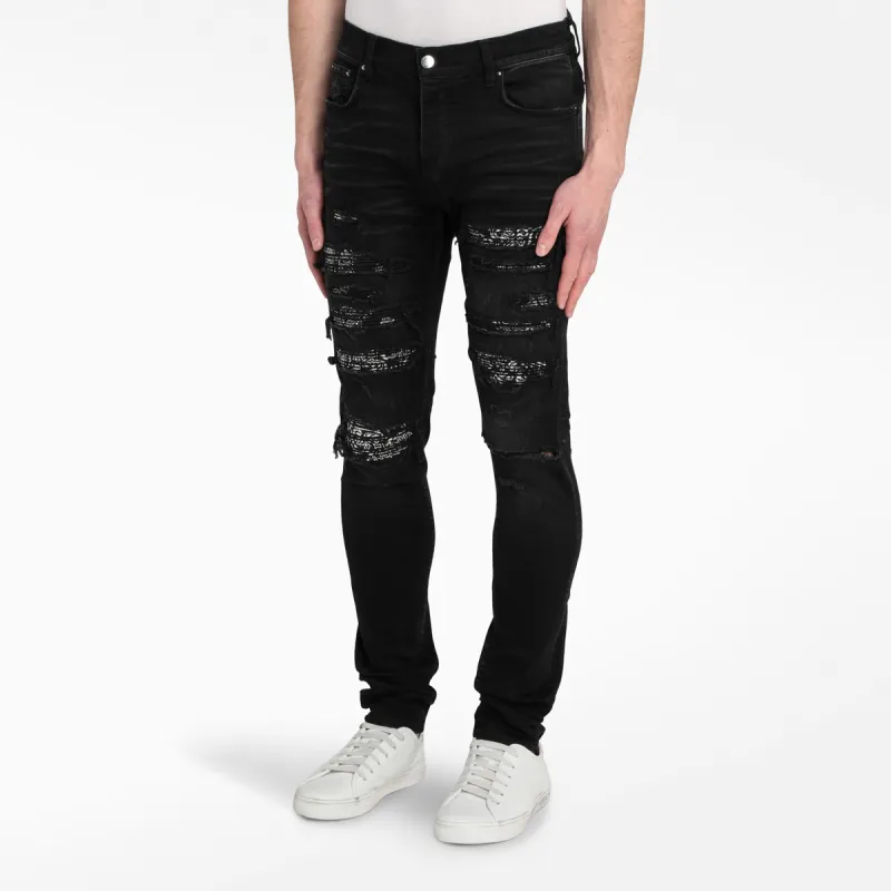 AMIRI Distressed Bandana Slim Fit Jeans-3