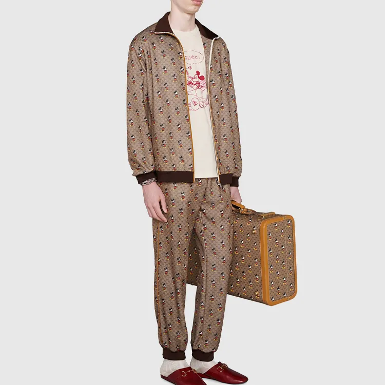 GUCCI x Disney Knitted Sports Pants Men's Brown-1