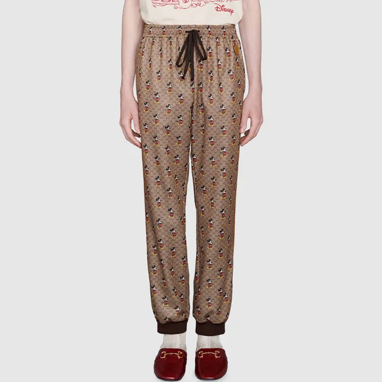 GUCCI x Disney Knitted Sports Pants Men's Brown-2