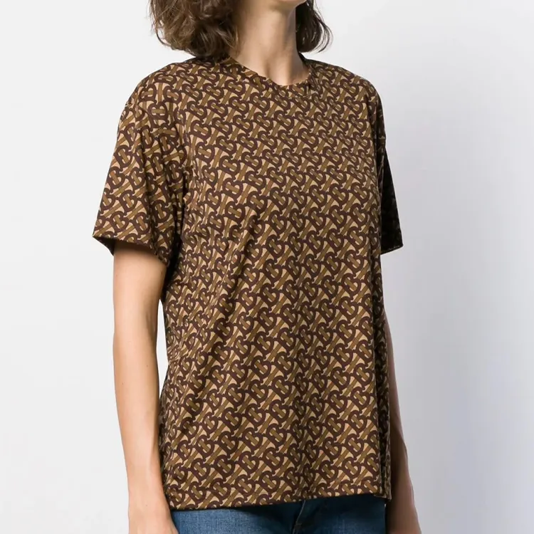 Burberry T Shirts Women's Brown-2
