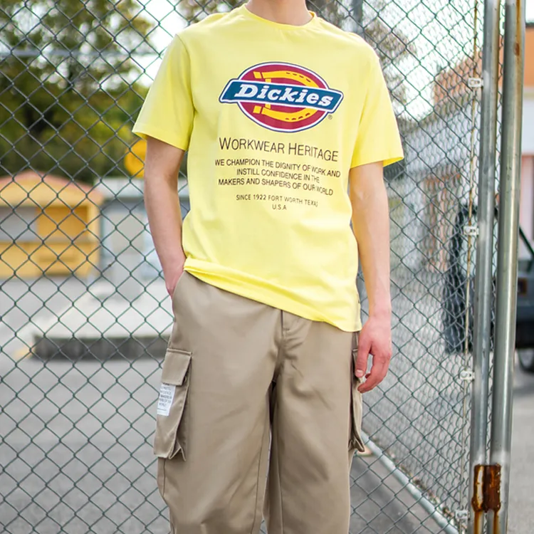 Dickies SS20 T Shirt Men's Light Lemon-3