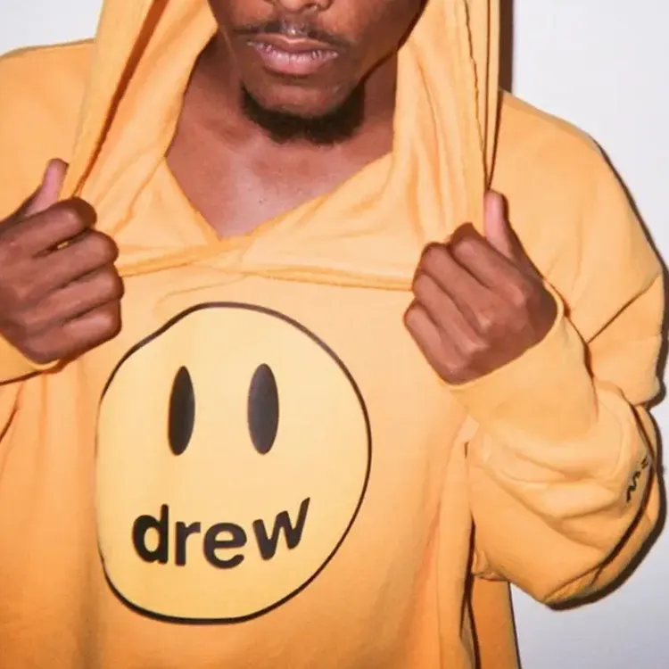 Drew House Smiley Collection Sweatshirts Unisex Yellow-4
